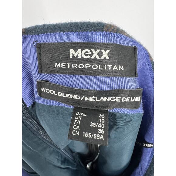 Lot Of 2 Mexx Metropolitan Wool Blend A Line Mini Skirt Plaid 38 Dark Academia - Picture 3 of 3